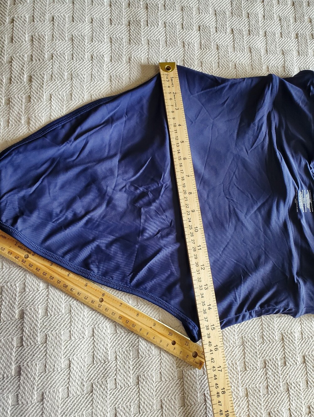 NWT Quince Italian Plunge One Piece Swimsuit Navy Blue - Picture 9 of 11
